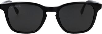 Lacoste Rechthoekige Zonnebril - Heren - Zonnebrillen - Zwart - 51 MM - Accessoires