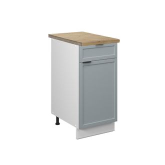 Vicco Mueble Bajo De Cocina Fame-line, Azul Claro-gris, 40 Cm, Et Roble