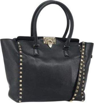 Valentino Pre-owned Leren Handtas - Dames - Vintage Handtas - Zwart - ONE Size - Leer - Vintage