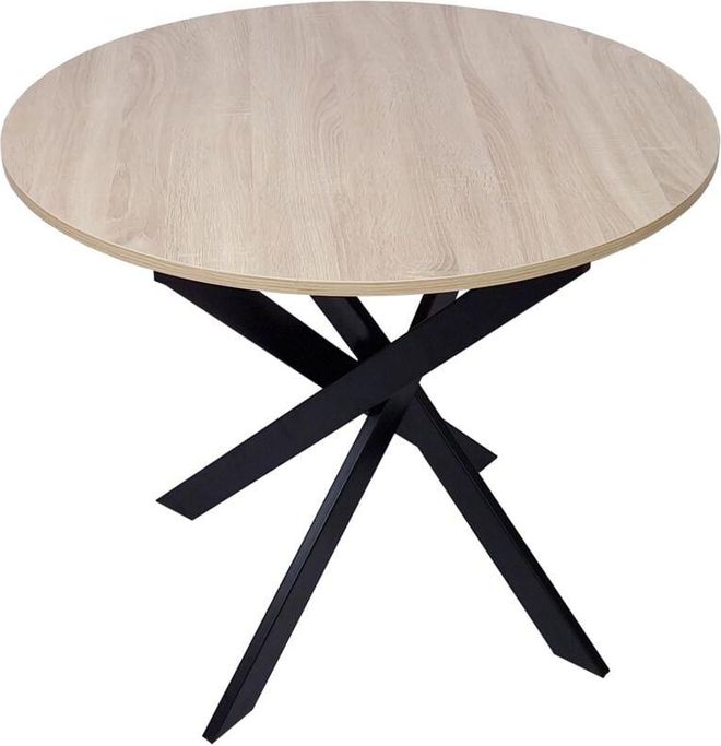 Set Mobili Soggiorno Skraut Home Stile Nordico - Credenza, Mobile TV, Tavolo Allungabile In Rovere E Nero - Foto 9