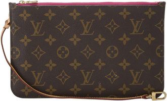 Louis Vuitton Pink Monogram Coated Canvas Neverfull Pouch Mm (Authentic Pre- Loved)