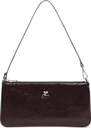 Courr&egrave;ges Zipped Naplak Pouch - Dames - Schoudertassen - Rood - ONE Size - Leer - Tassen