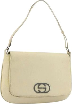 Gucci Pre-owned Shoulder Bags, female, Beige, Size: ONE SIZE Pre-owned Vintage Shoulder Bag