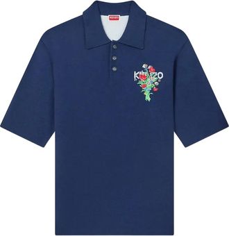 Kenzo Polo con ricamo - Blu