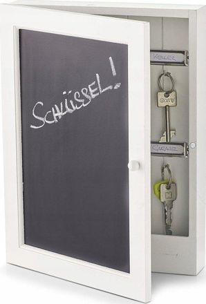 ZELLER Armario Para Llaves Elegante Blanco Con Tablero Para Escribir