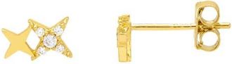 Estella Bartlett Duo Star Stud Earrings in Gold at Nordstrom
