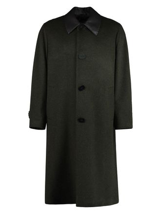 【関税&送料込】Fendi Black Wool Blend Coat Coat Wool Black | Fendi