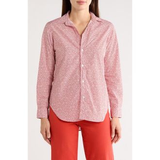 Frank & Eileen Classic Fit Cotton Button-Up Shirt in Small Red Flowers at Nordstrom Rack, Size Xx-Small