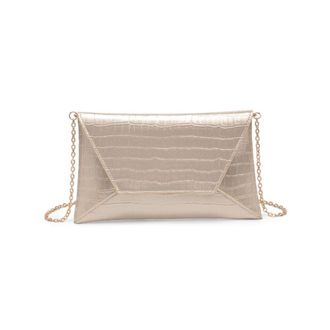 Urban Expression Cora Croco Textured Faux Leather Envelope Bag