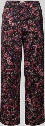 Christian Berg Relaxed Fit Pyjama-Hose mit Allover-Paisley-Print in Black, Größe XXL