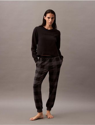 Calvin Klein Womens Modern Cotton Holiday Joggers - Grey - XL