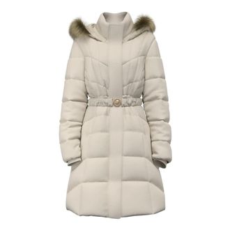 Guess NEW Marina Medium RE Jas - Dames - Mantels - Beige - Maat: L Zijde