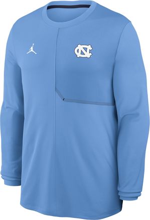 Nike Jordan Mens North Carolina Sideline Coach Jordan Brand Dri-FIT College Long-Sleeve Top in Blue | 0JB1195UNCN-GQK