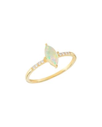 Tiramisu 14K Over Silver 0.49 Ct. Tw. Gemstone Solitaire Ring