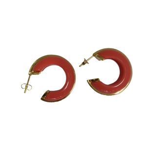 Lucas Jack Womens Resin Earrings With Accents In Coral
