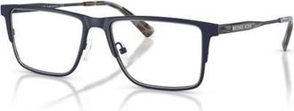 Michael Kors 55mm Rectangle optical glasses in Blue at Nordstrom