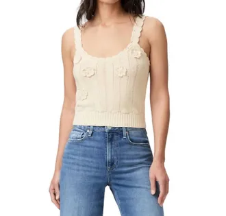 Paige Mana Crochet Top In Ecru