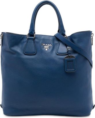 Prada Pre-owned Prada Vitello Daino Side Zip Open Convertible Tote Ladies 7ST2F7ZTR600HGEJ