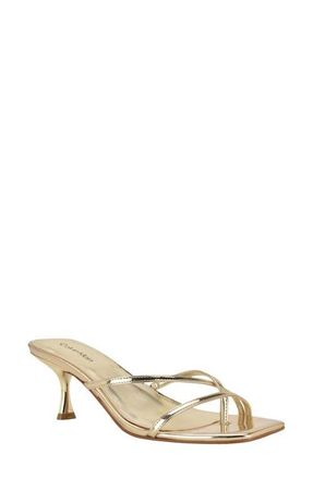 Calvin Klein Axella Toe Loop Sandal in Gold at Nordstrom, Size 7.5