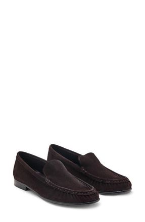 Mango Gathered Suede Loafer in Chocolate at Nordstrom, Size 7.5Us