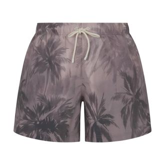 Palm Angels Beachwear, male, Multicolor, Size: XL Sunset Palms Swimshorts