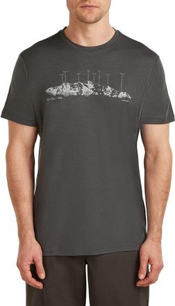 Icebreaker Merino 150 Tech Lite Graphic T-Shirt in Obsidian at Nordstrom, Size Xx-Large