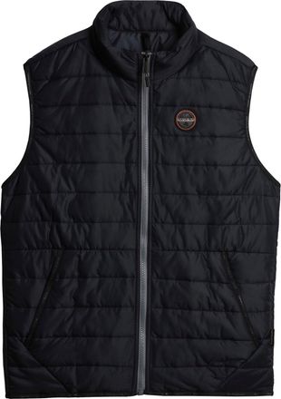 Napapijri Steppweste NAPAPIJRI, Herren, Gr. XXL, schwarz (schwarz 041), Web, Obermaterial: 100% Polyamid, klassisch normal, Rundhals, Westen Steppweste, Mit Mar
