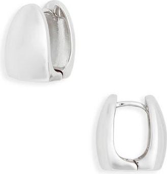 Nordstrom Rack Demi-Fine Dome Huggie-Hoop Earrings in Silver at Nordstrom Rack