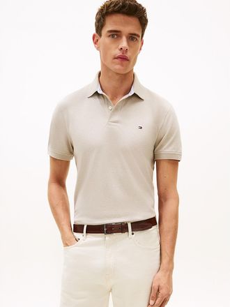 Tommy Hilfiger Mens Regular Fit Stretch Tommy Polo - Beige - XXXL
