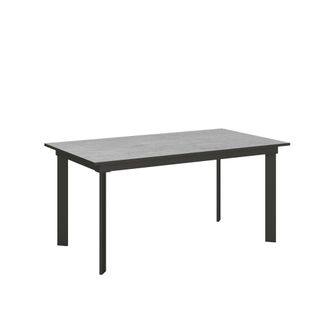 Itamoby Mesa extensible 90x160/220 cm efecto madera gris cemento, hierro