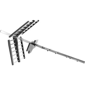 One For All Antenna per tv esterna One For All Pronta per il dtt nel raggio di 50km-Antenna tv digitale hd - Resistente allAcqua -SV9453, nero