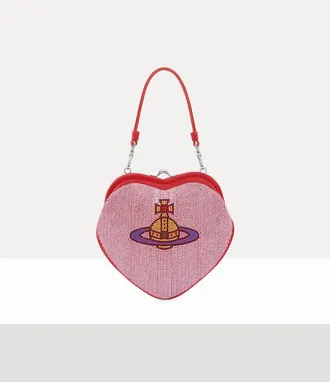 Vivienne Westwood Belle Heart Frame Purse Hotfix Diamante Pink One Size Women