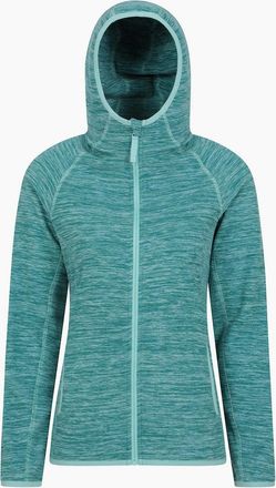 Mountain Warehouse Womens Mountain Warehouse Womens/Ladies Lleyn II Melange Full Zip Hoodie - Blue/Green - Size: 18