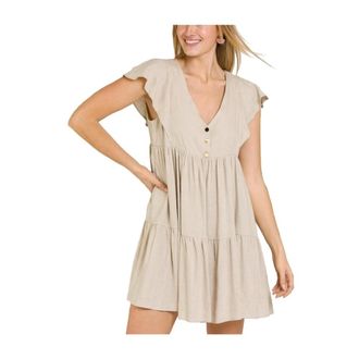 Nafnaf Casual Dresses, female, Beige, M, Lipstick