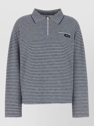 Miu Miu cotton blend polo shirt chest pocket