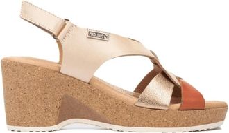 Pikolinos Arenales Wedge - Dames - Sleehakken - Beige - 41 EU - Leer - Schoenen