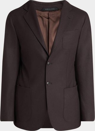 Giorgio Armani Mens Patch-Pocket Cashmere Stretch Soft Sport Coat