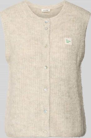 American Vintage American Vintage Weste in Strick-Optik in Hellgrau Melange, Gr&ouml;&szlig;e L