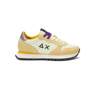 Sun 68 Ally Solid Sneaker in Nylon and Suede Lemon Yellow, Lemon Yellow, 7 UK