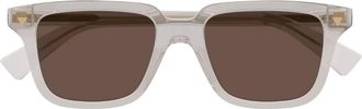 Bottega Veneta Brown Square Unisex Sunglasses BV1363S 004 50