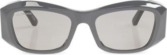 Balenciaga Rechthoekige Zonnebril - Dames - Zonnebrillen - Grijs - ONE Size - Accessoires