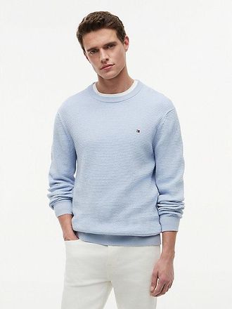 Tommy Hilfiger Structured Yarn Dyed Crew Neck Jumper