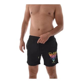Cavalli Badmode, Heren, Zwart, M, Polyester, Zwarte Logo Print Zwembroek