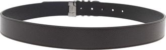 Ferragamo Mens Belt With Gancini Buckle, Reversible Brown Leather Calf