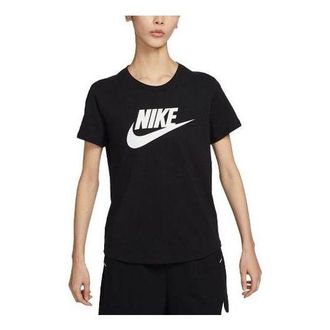 Nike (WMNS) Nike Sportswear Essentials Logo T-shirt Asia Sizing Black White DX7907-010