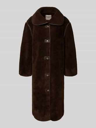 Neo Noir Neo Noir Mantel aus Teddyfell Modell Carmen in Dunkelbraun, Gr&ouml;&szlig;e 34