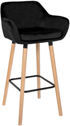 Clp Clp - Taburete De Bar Grant Terciopelo Negro
