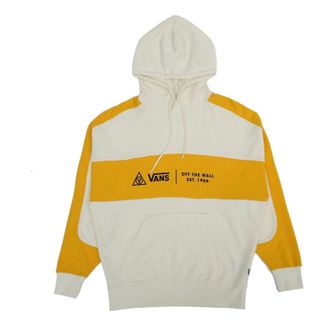 Vans (WMNS) Vans Colorblock Pullover Hoodie White Yellow VN0A4RBL85W