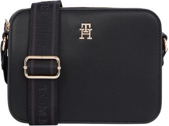 Tommy Hilfiger Womens Logo Tape Wide Strap Camera Bag, Black (Black), One Size