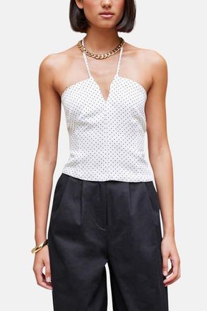 Bishop + Young Seaside Halter Top in Micro Polka Dot at Nordstrom, Size Medium